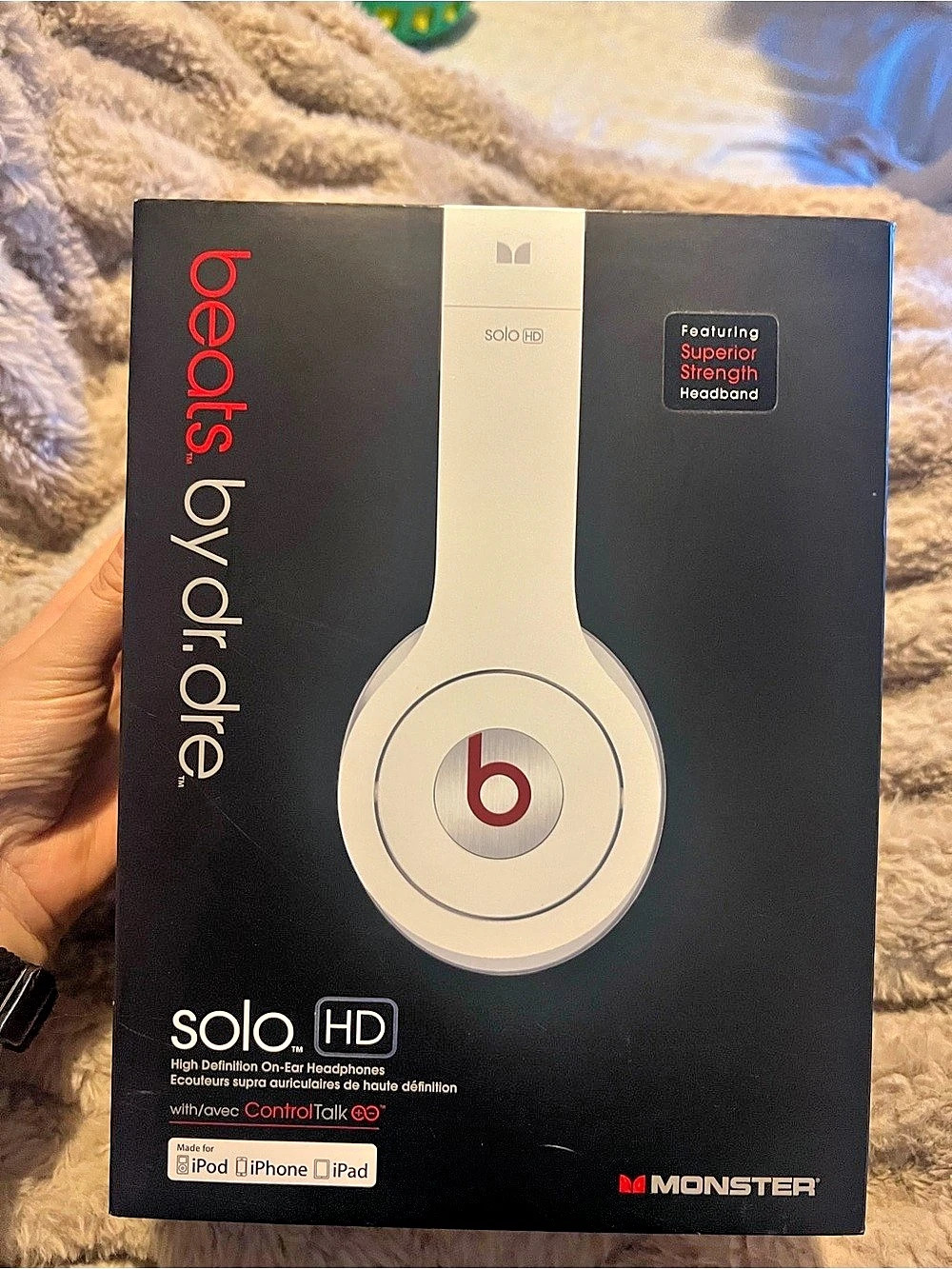 Beats by Dr. Dre Solo HD Over-Ear Headphones White Like New